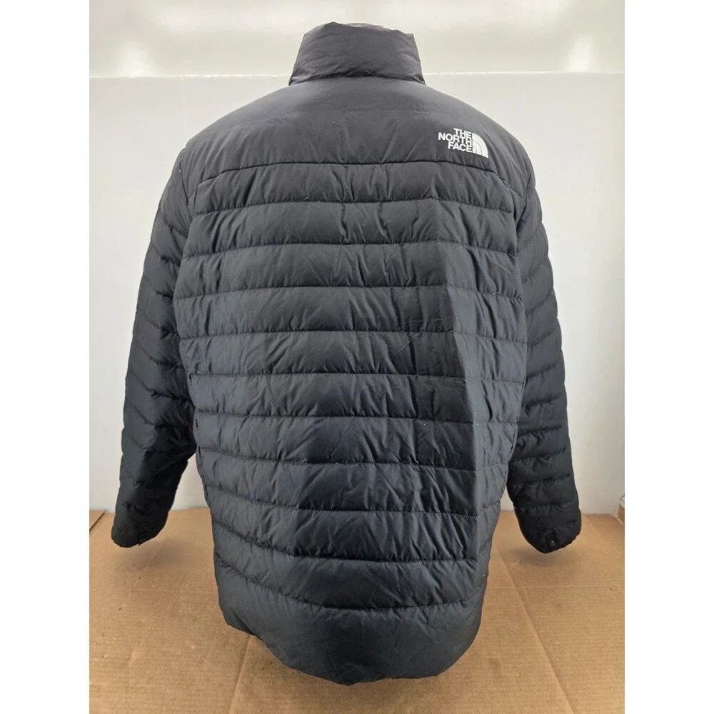 The North Face Puffer Jacket 550 Men's 2XL Black Down Long Sleeve Winter Hiking